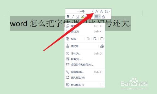 电脑文档怎么让字体变大