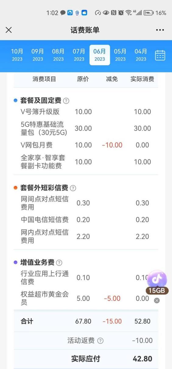 套餐是每个月都要扣吗