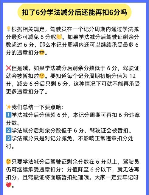6分学法减分顺口溜
