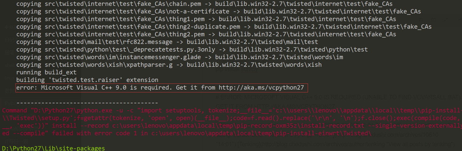 pip install报错
