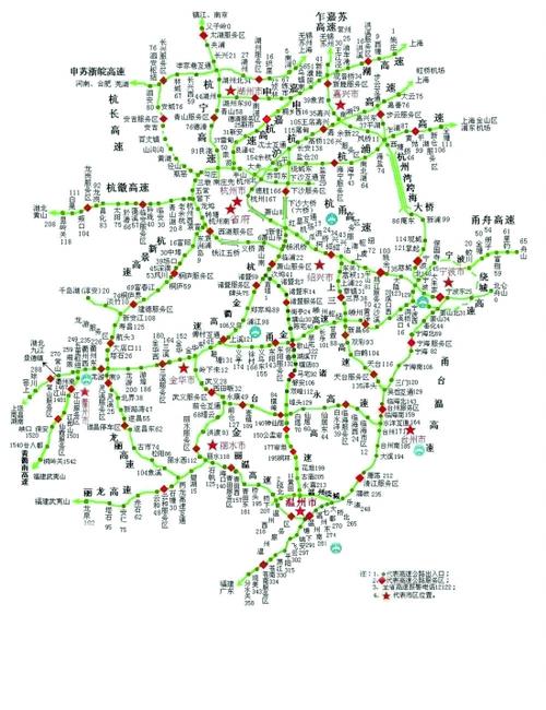 浙江省高速公路地图