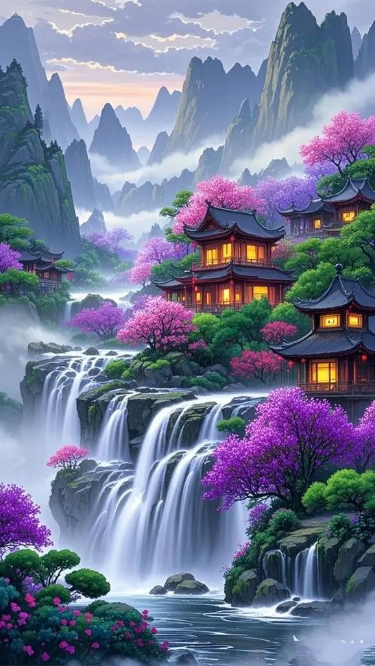 人间仙境,美景如画,美女怎么形容