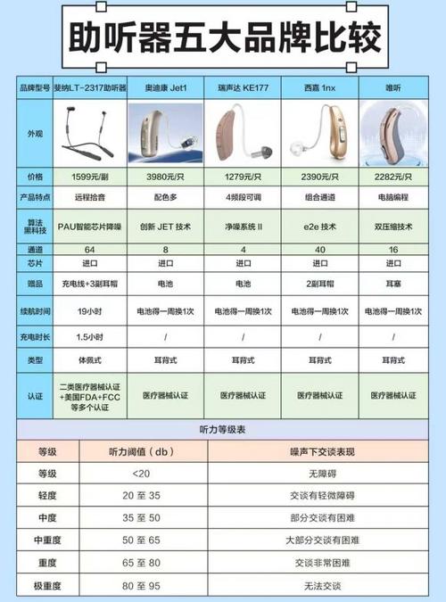 老年人助听器十大品牌