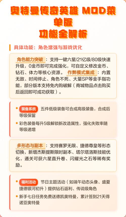 奥特曼传奇英雄内置功能菜单版