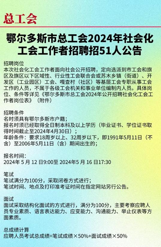 总工会招聘14名工作人员