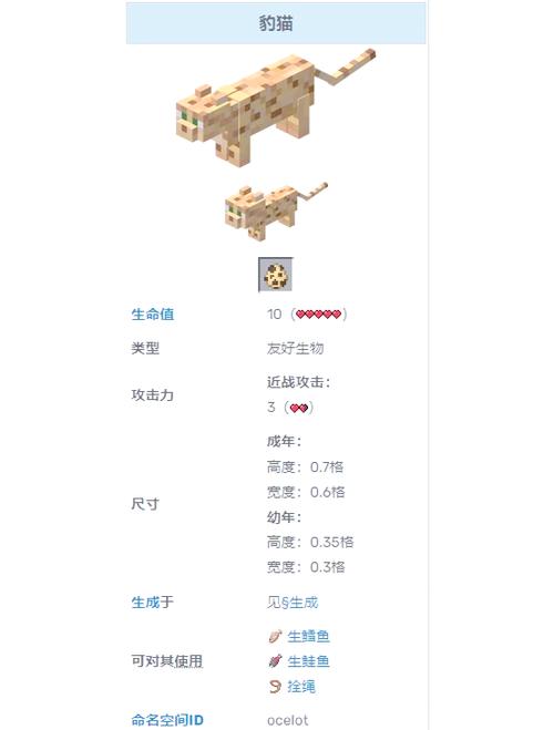 我的世界豹猫可以驯服吗