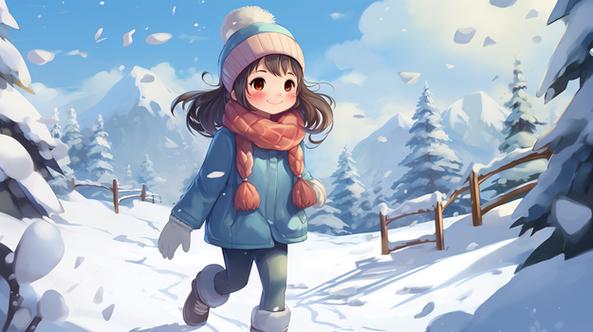 动漫雪地人物图片截图2