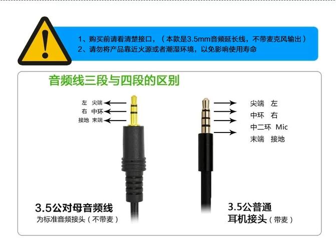 耳机三根线不同颜色代表