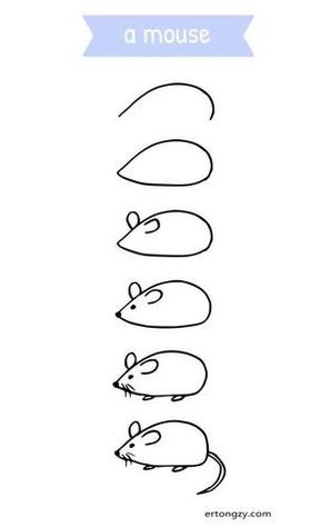 简笔画老鼠的画法