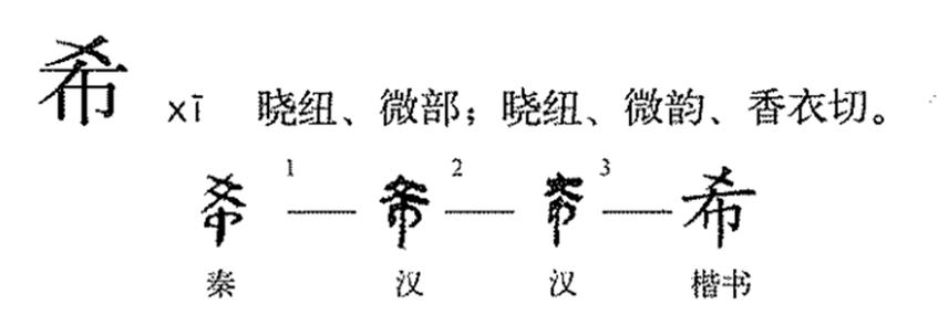 希字的意思