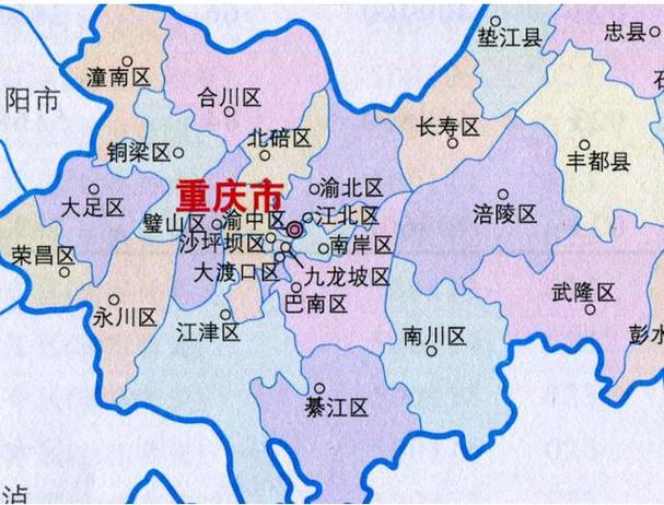 重庆市行政区划图