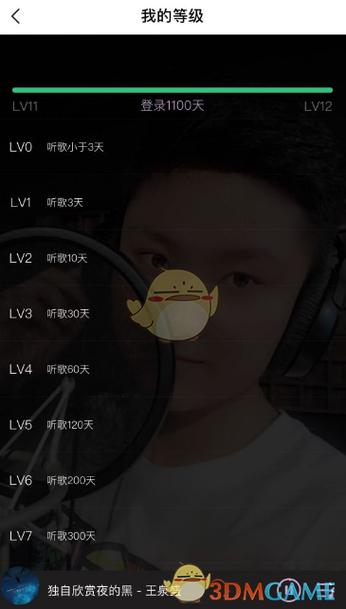 qq音乐听歌等级12级