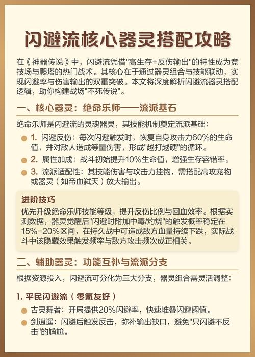 神器传说闪避流搭配推荐