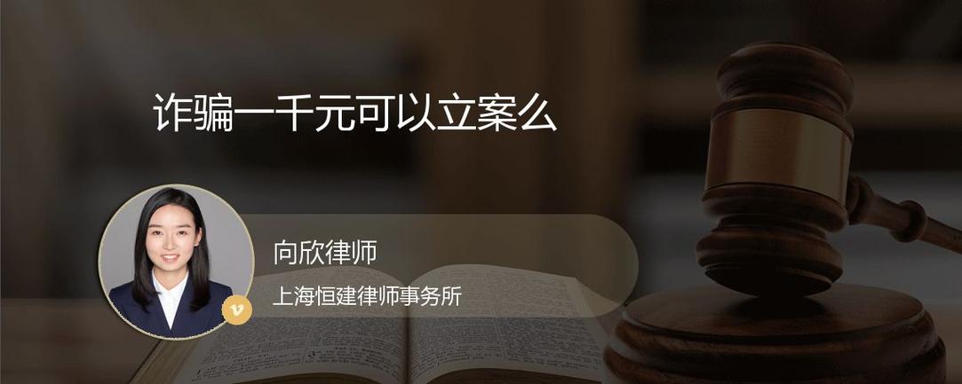 一千块可以立案吗