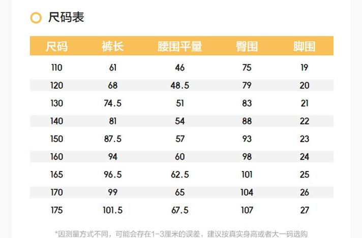 裤子175是多大尺码截图2