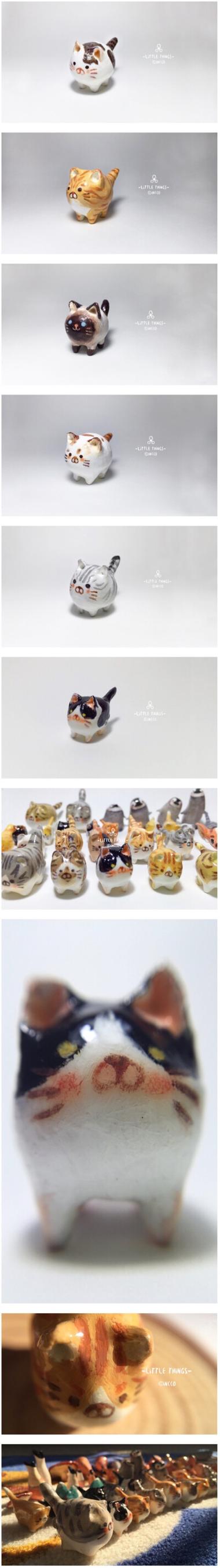 小猫超轻粘土图片大全