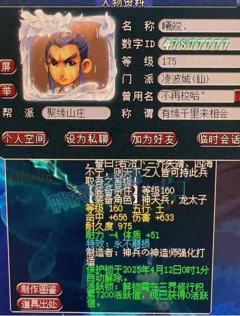 梦幻西游鉴定出永不磨损怎么还上锁截图2