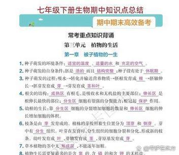 七年级上册生物第一单元知识点