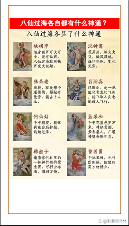 八仙过海讲了一个什么故事