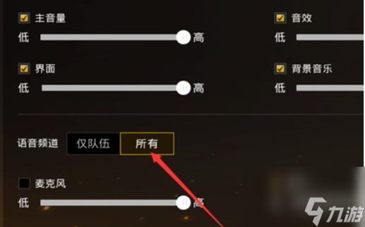 帮我打开和平精英的麦克风
