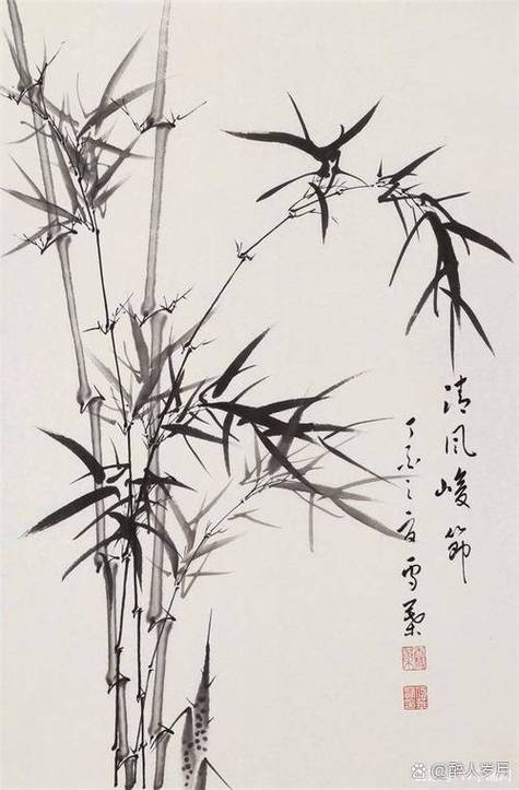 写意竹子100幅