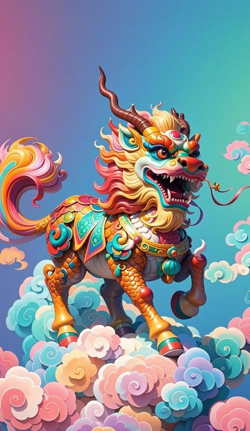 七彩祥云红包图片