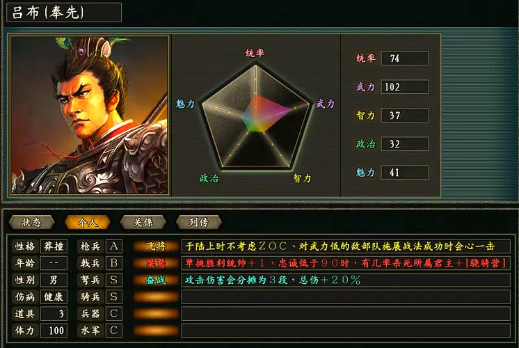 三国志11亲爱武将和厌恶武将的关系
