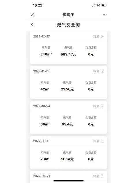成都燃气费查询明细截图2