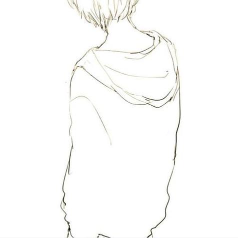 二次元高冷背影男头像