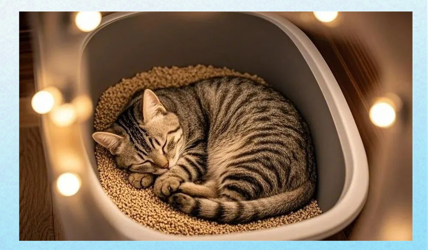 猫睡猫砂盆是什么原因