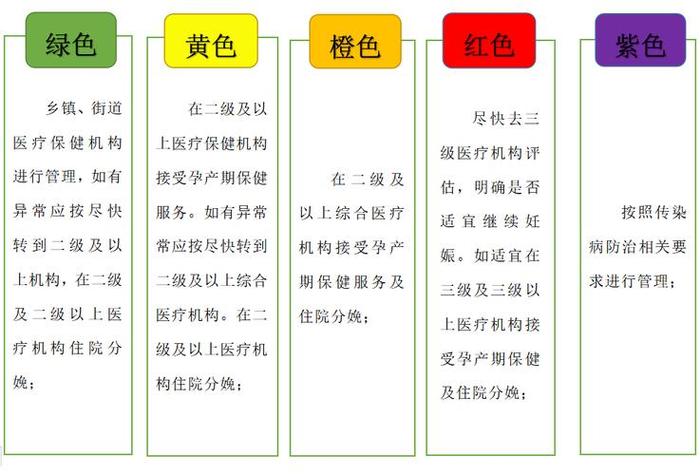 妊娠风险评估分级颜色