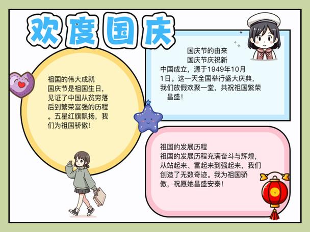 欢度国庆的手抄报