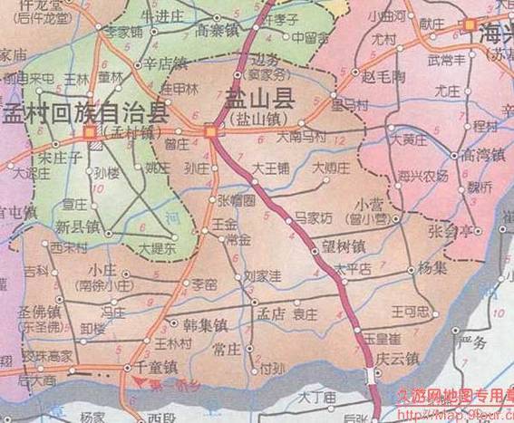 盐山县政区图