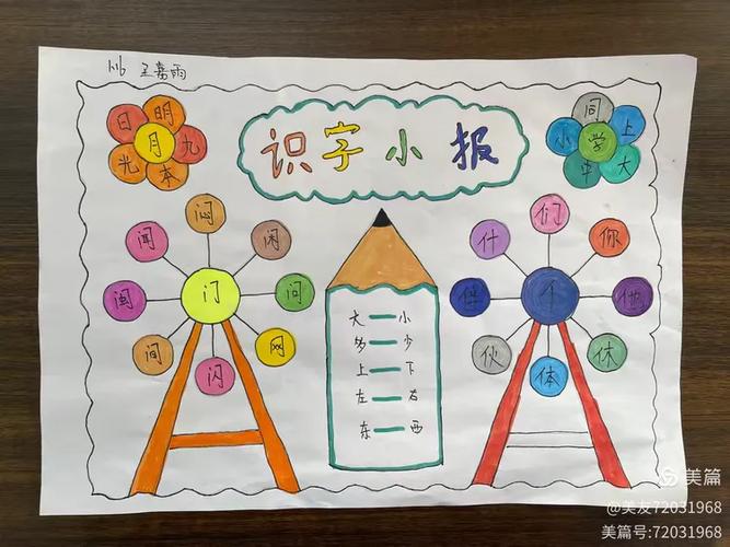 一年级下册识字手抄报
