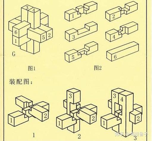 孔明锁6根图解大全