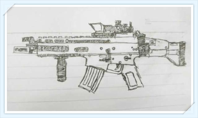 画一把p90冲锋枪