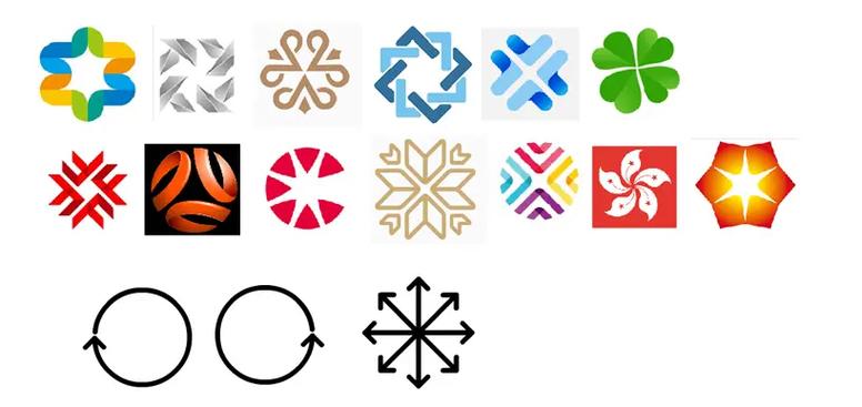 重复构成的logo