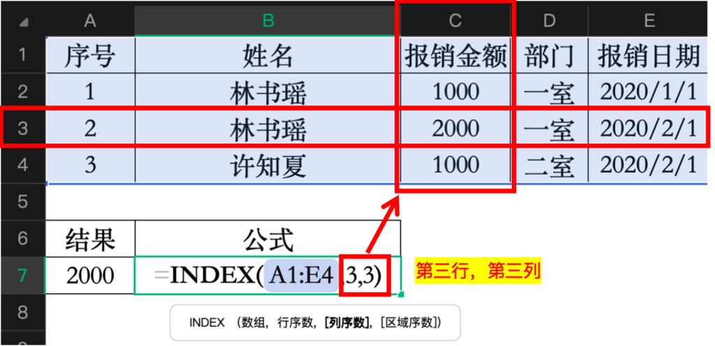 index函数怎么使用