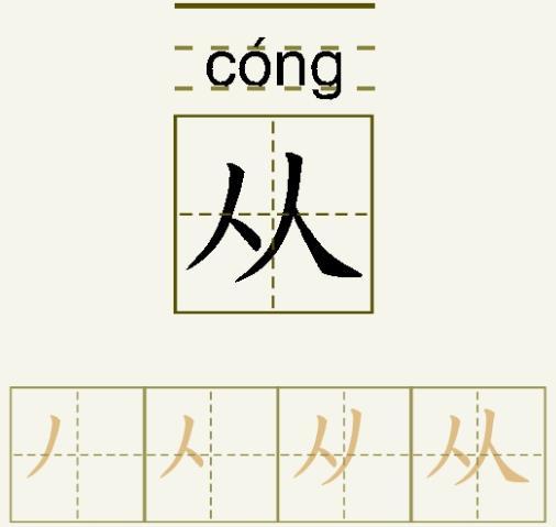 从的笔画顺序怎么写 从的笔画顺序怎么写