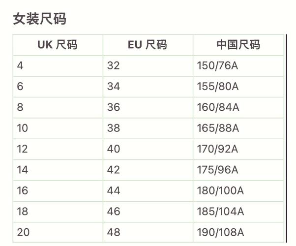 xl裤子尺码对应腰围