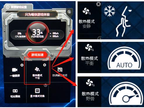 联想拯救者三种模式设置
