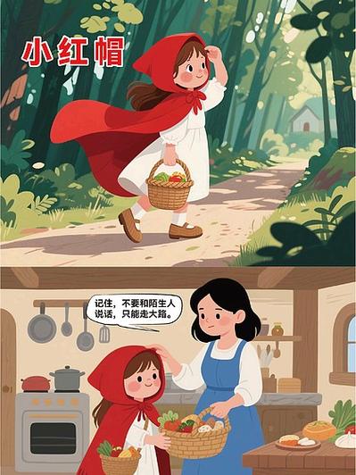 幼儿睡前故事小红帽