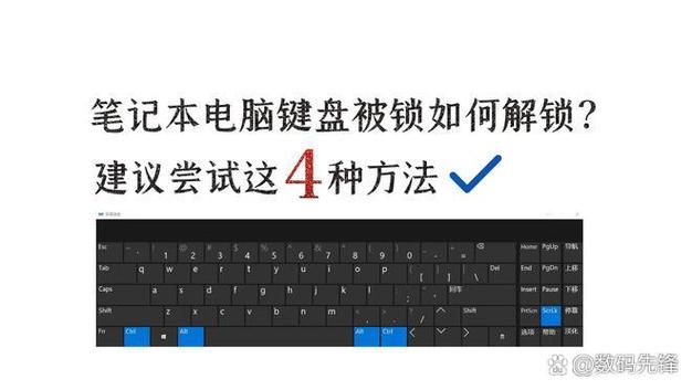 笔记本电脑解锁数字键是哪个