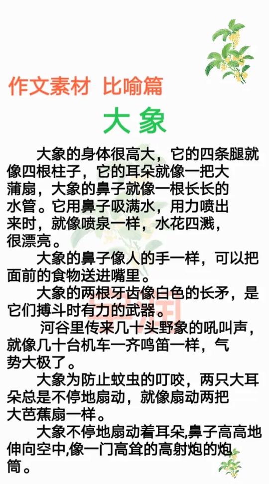 大象有哪些特征