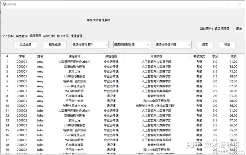 python学生成绩查询系统截图3