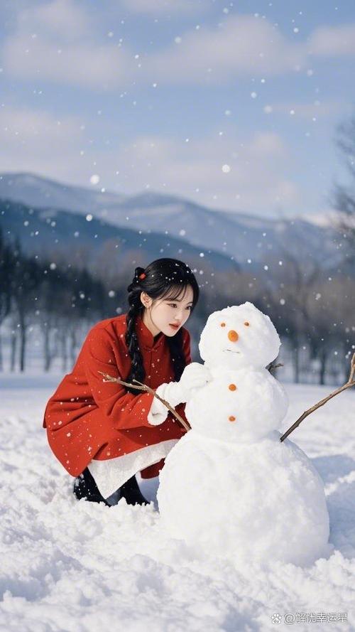 雪地人物图片