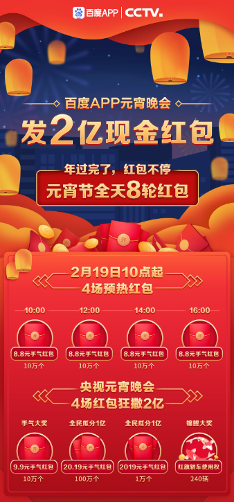 百度app元宵领红包