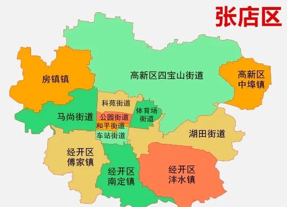 张店区行政区划图
