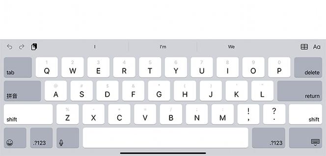 ipad键盘支持五笔