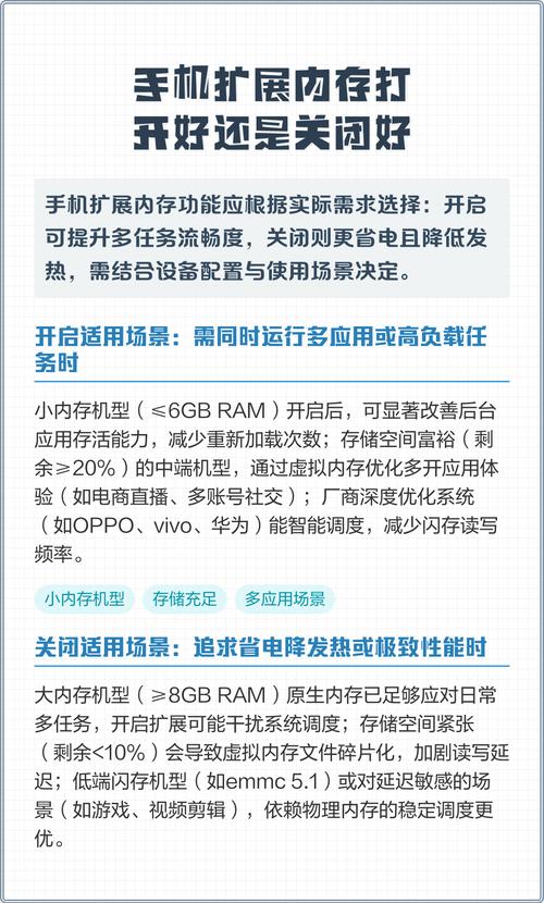 手机内存扩展打开好还是关闭好